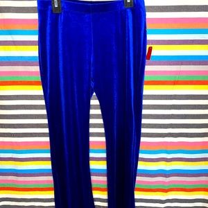 Blue Velvet Flare Pants